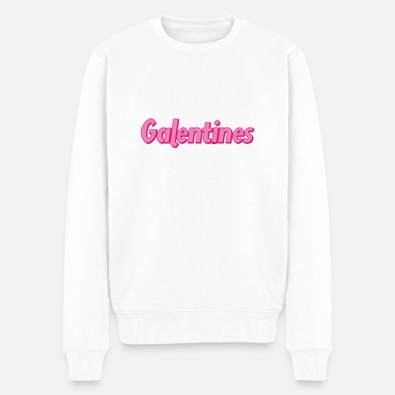 Galentines - Pull Premium bio Homme - blanc