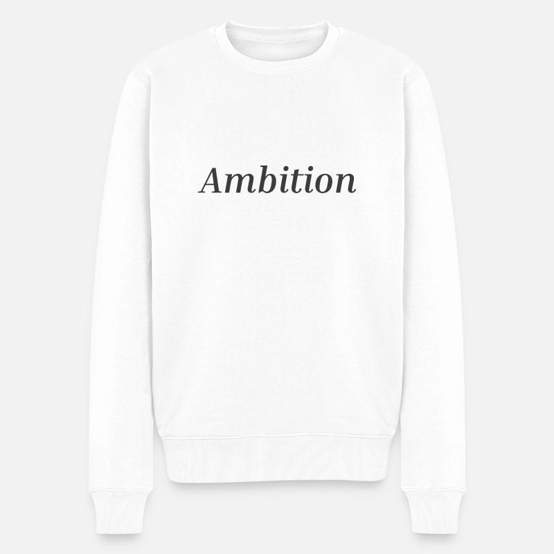 Ambition 1 - Männer Premium Bio Pullover - Weiß