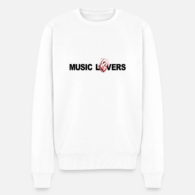 Amateurs de musique rétro - Pull Premium bio Homme - blanc