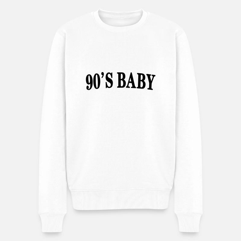 bébé des années 90 - Pull Premium bio Homme - blanc