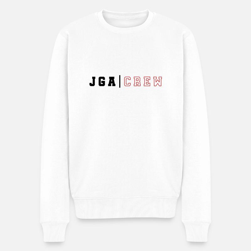 JGA Crew Junggesellenabschied - Männer Premium Bio Pullover - Weiß