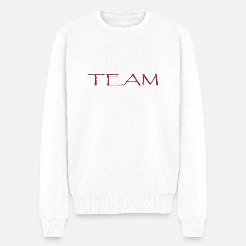 Team - Männer Premium Bio Pullover - Weiß
