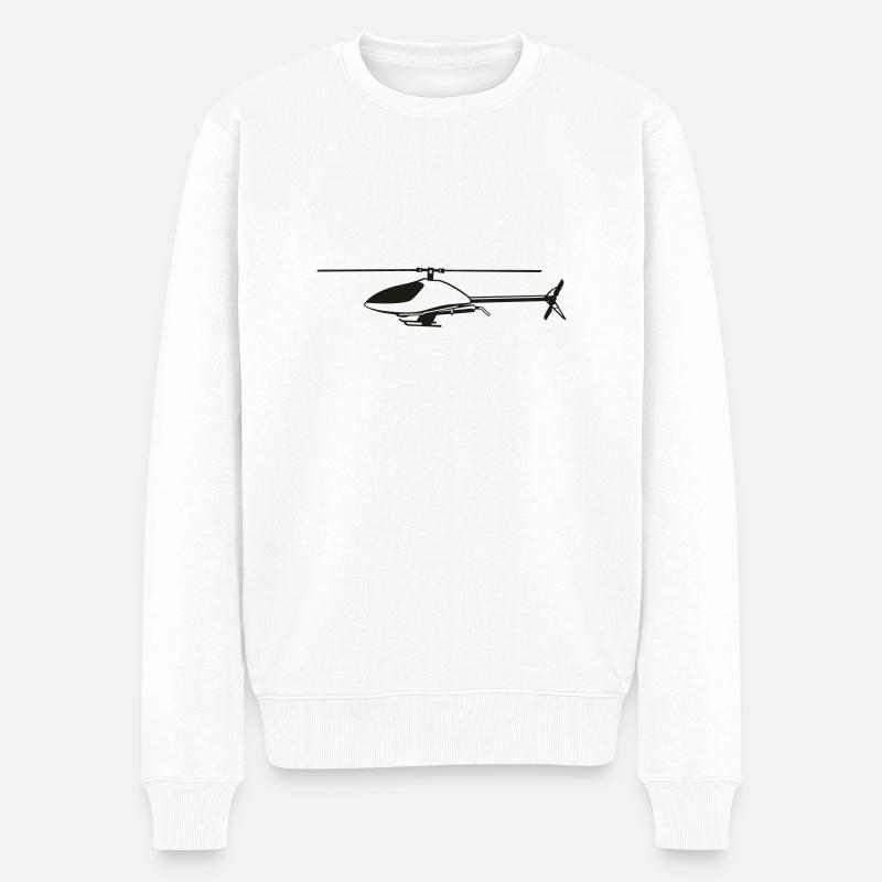 helicopter_02 - Männer Premium Bio Pullover - Weiß