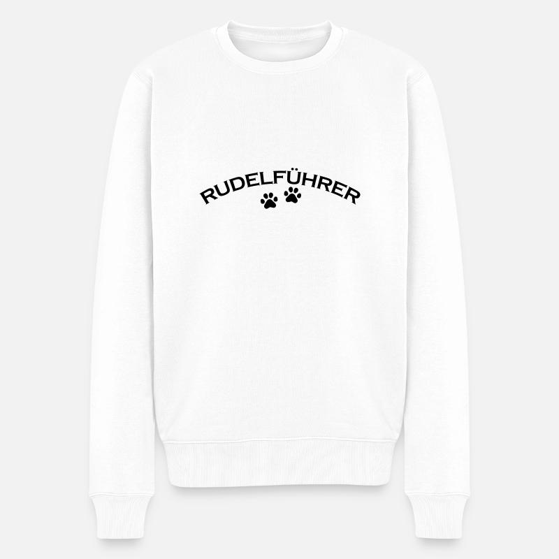 Rudelführer, 1fb - Männer Premium Bio Pullover - Weiß