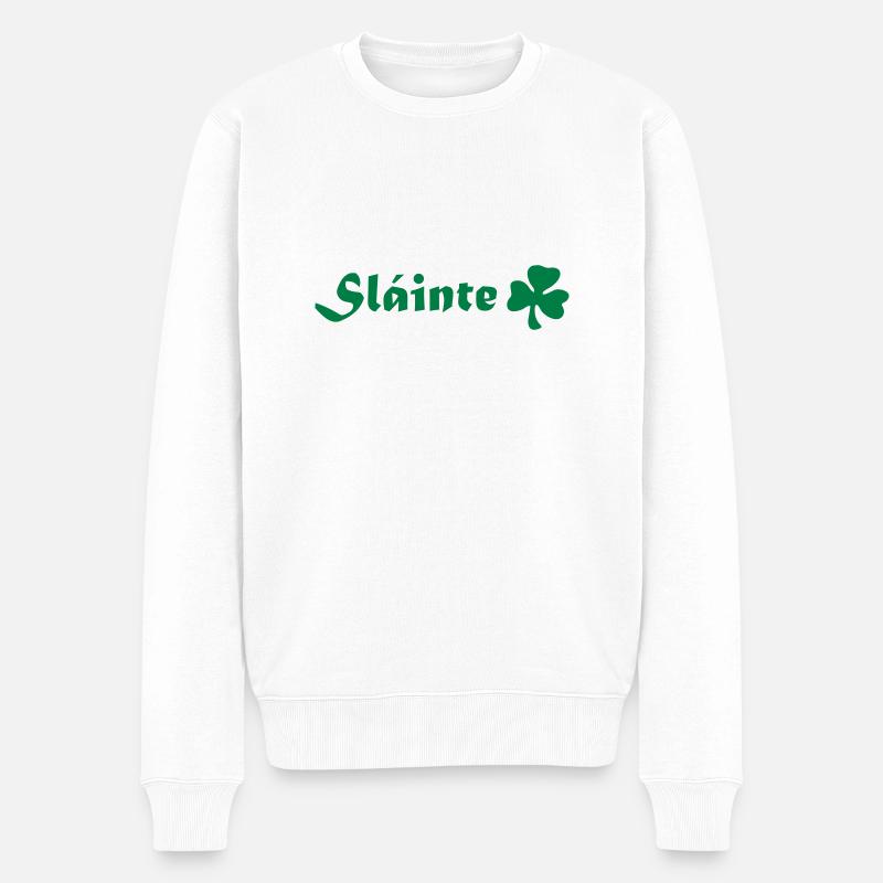 sláinte st. patrick´s day - Pull Premium bio Homme - blanc