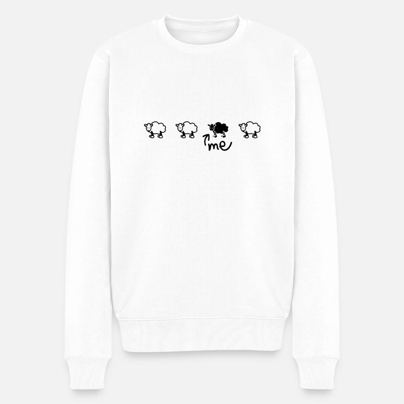 sheeps_2_f1 - Pull Premium bio Homme - blanc