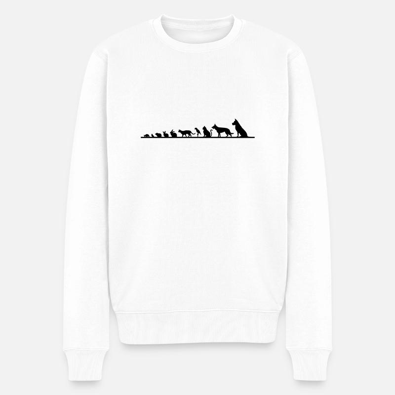 Haustiere - Männer Premium Bio Pullover - Weiß