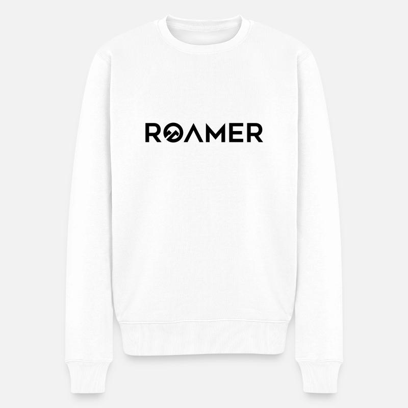 ROAMER - Travel Logo - Männer Premium Bio Pullover - Weiß