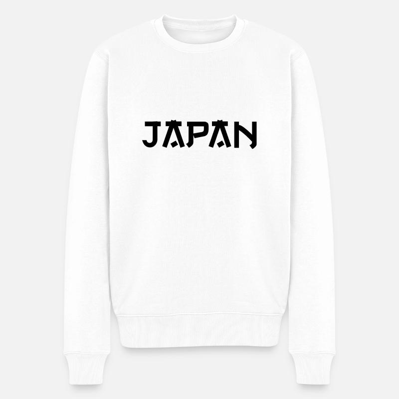 Japan - Männer Premium Bio Pullover - Weiß