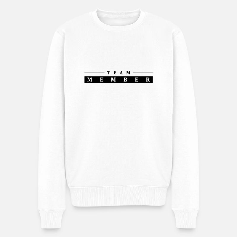team member - Männer Premium Bio Pullover - Weiß