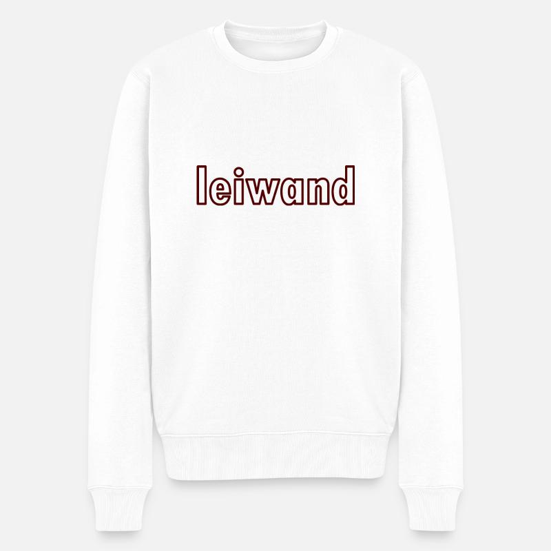 leiwand - Männer Premium Bio Pullover - Weiß