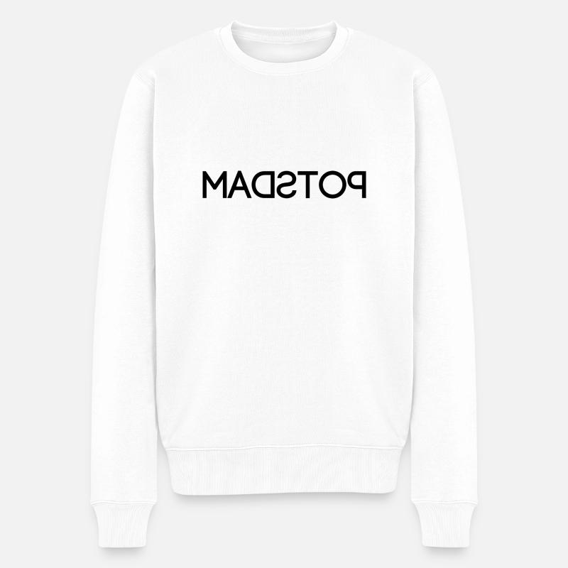 Potsdam - seitenverkehrt - Männer Premium Bio Pullover - Weiß