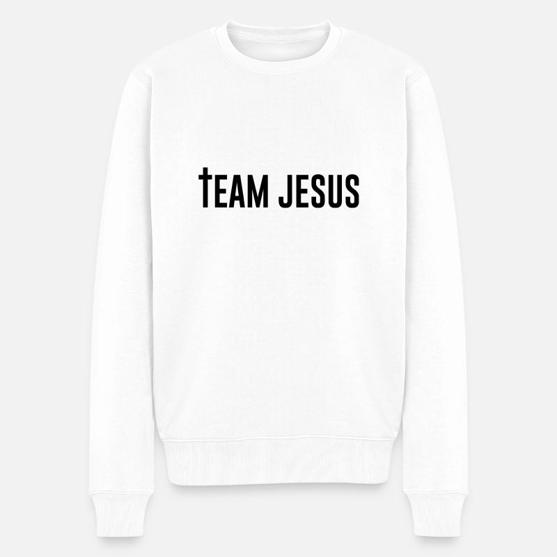 Team Jeus Geschenk - Männer Premium Bio Pullover - Weiß