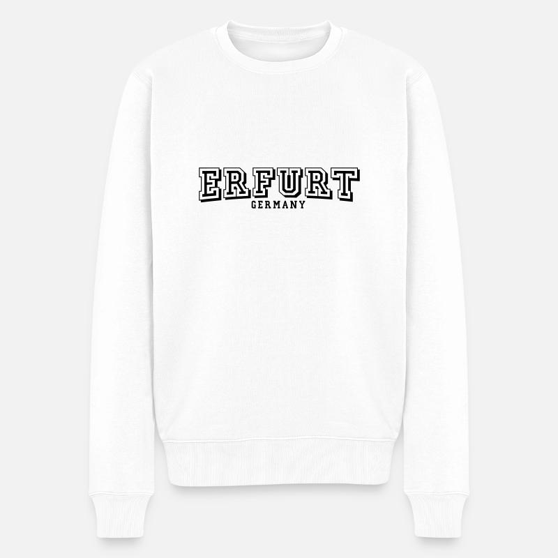 Erfurt - Männer Premium Bio Pullover - Weiß