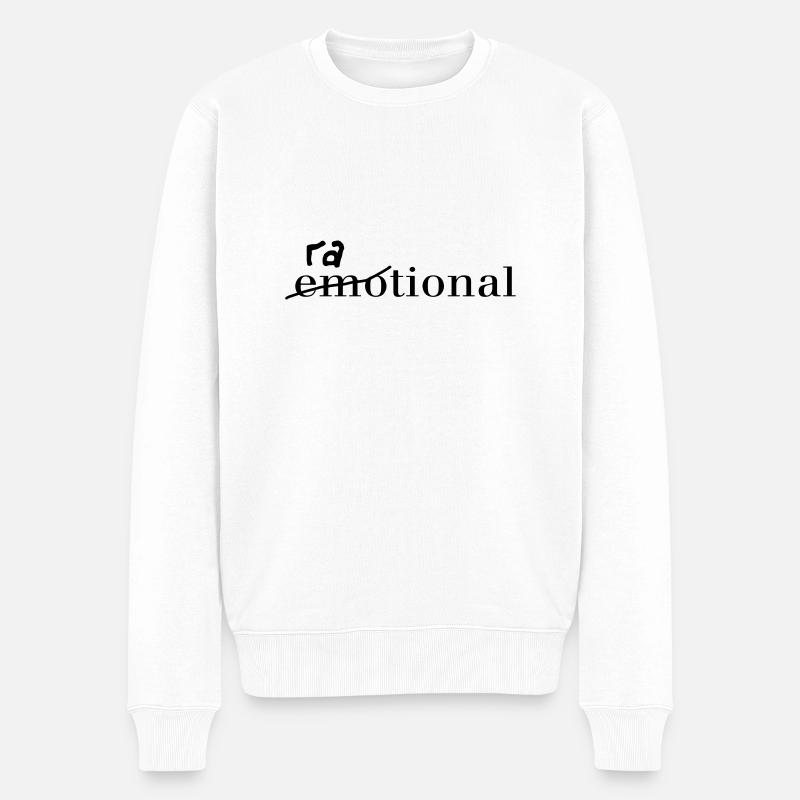 Emotional - Männer Premium Bio Pullover - Weiß