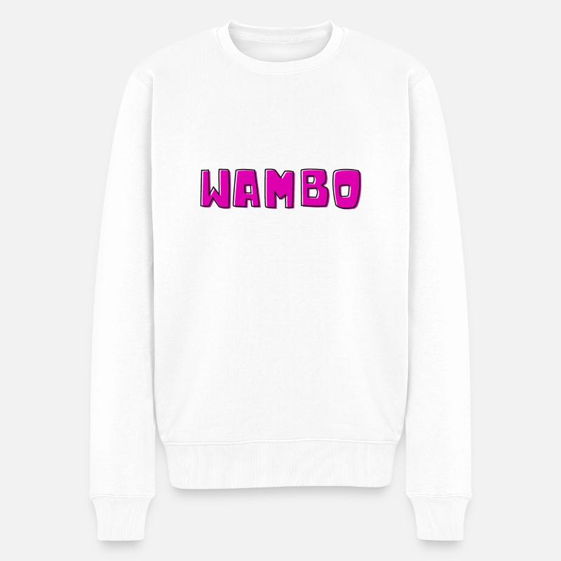 Wambo - Männer Premium Bio Pullover - Weiß