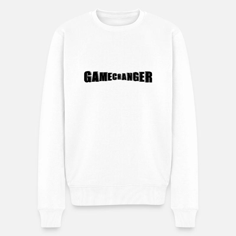 GAMECHANGER - Männer Premium Bio Pullover - Weiß