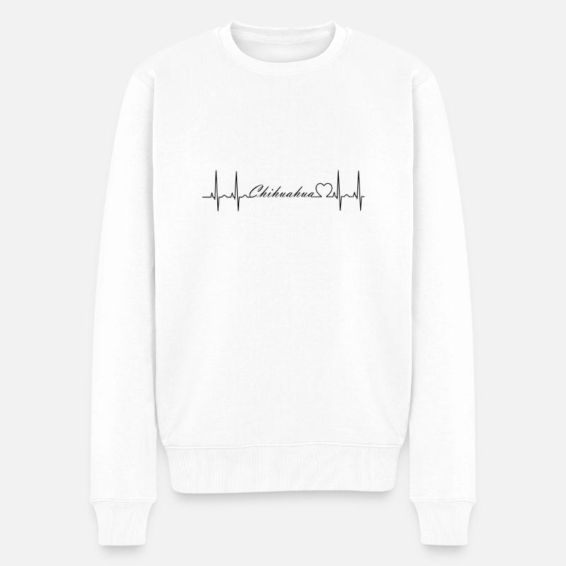 Chihuahua - Männer Premium Bio Pullover - Weiß