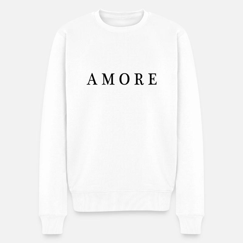 Cadeau d’amour Amore - Pull Premium bio Homme - blanc