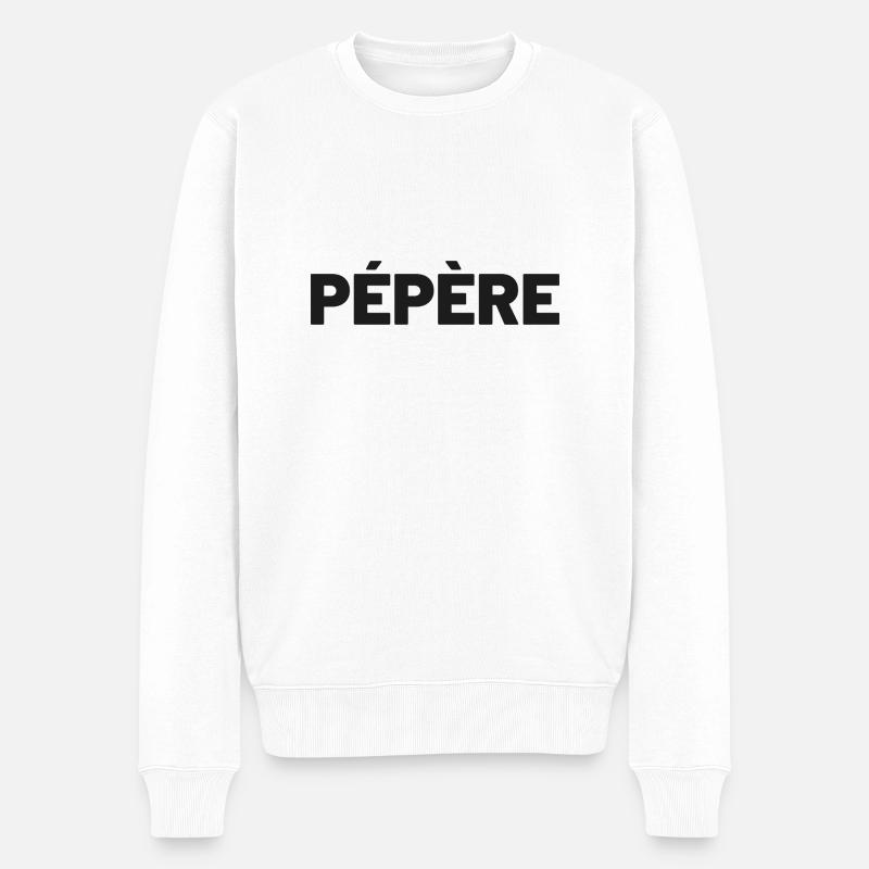 pepere - Pull Premium bio Homme - blanc