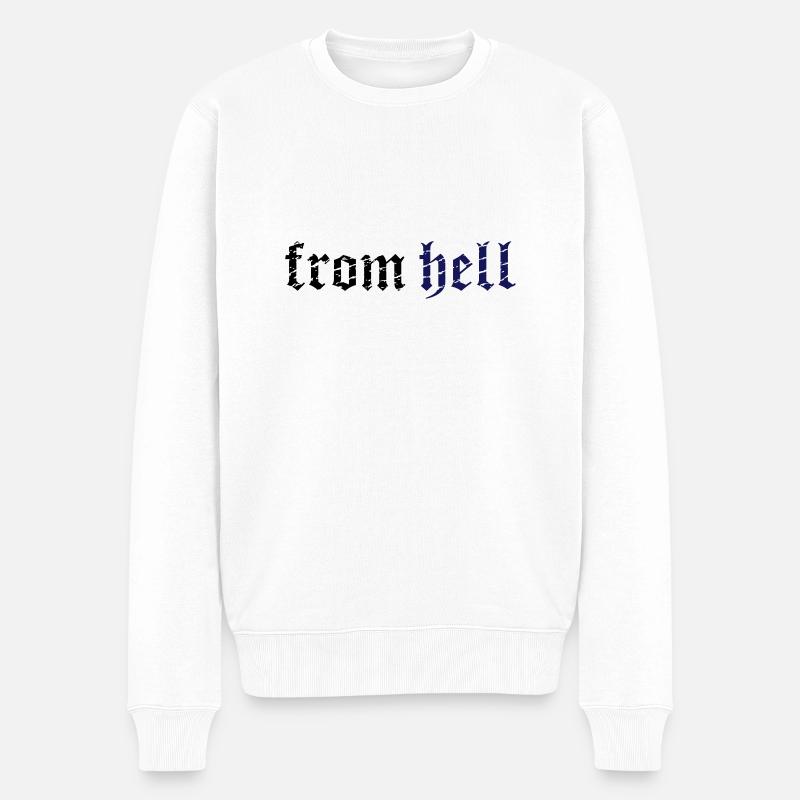 from hell_vec_2 de - Männer Premium Bio Pullover - Weiß