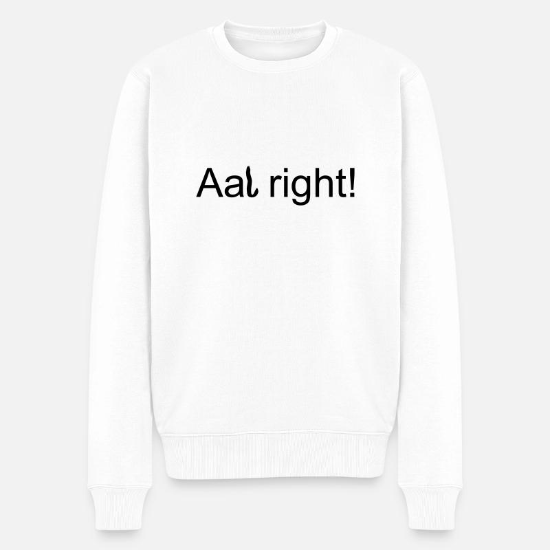 Aal right - Männer Premium Bio Pullover - Weiß