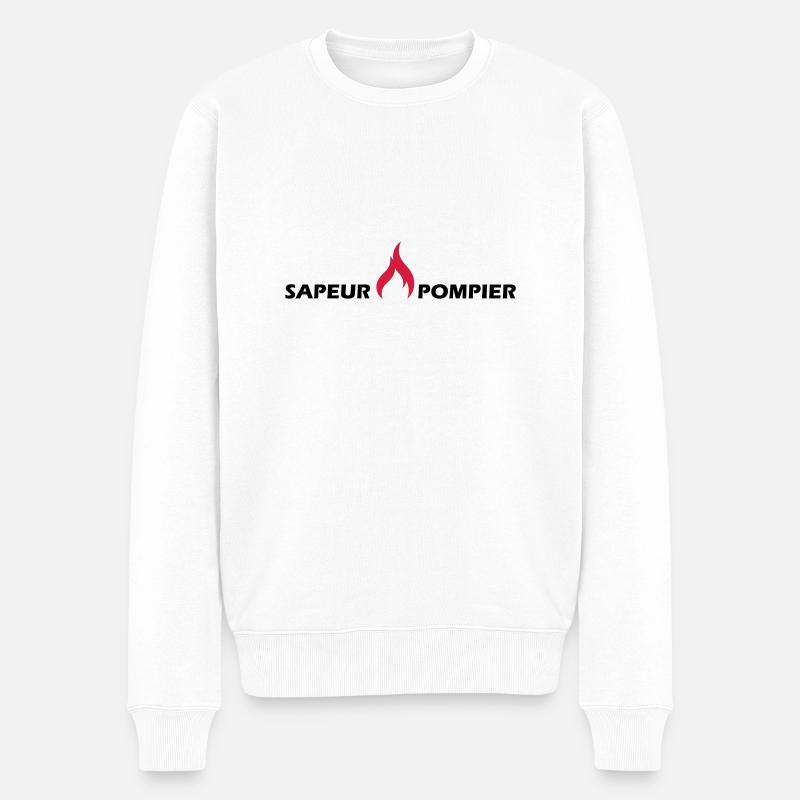 sapeur-pompier - Pull Premium bio Homme - blanc