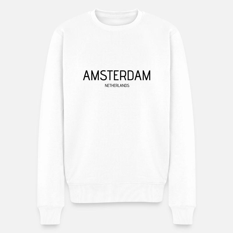 amsterdam - Pull Premium bio Homme - blanc