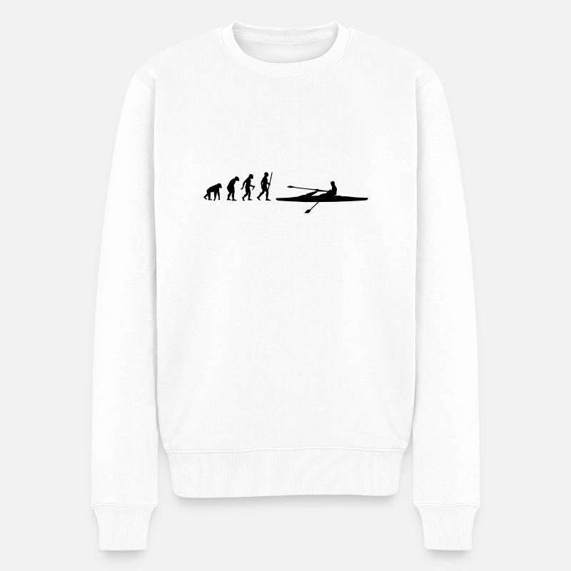 Rower Evolution - Men's Premium Organic Jumper - white