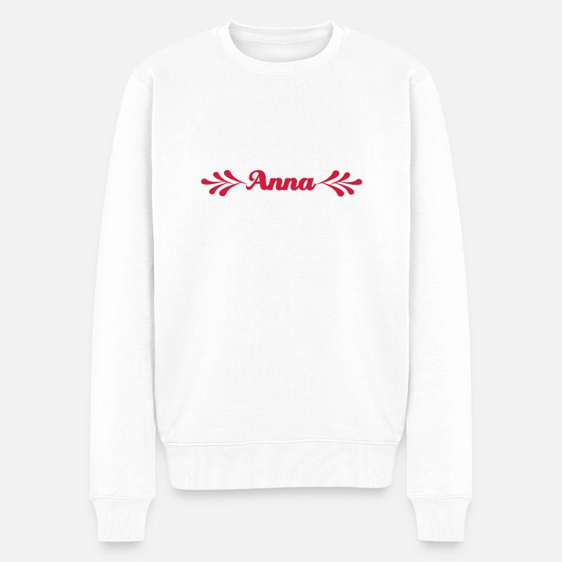 Anna - Männer Premium Bio Pullover - Weiß