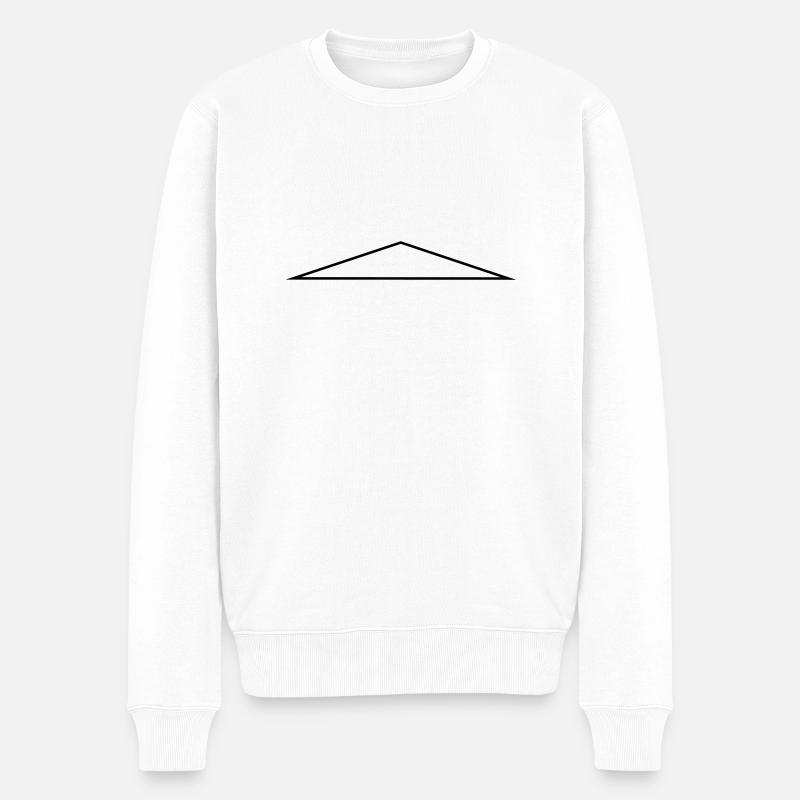 delta / / isocèle / / plat / / cadre - Pull Premium bio Homme - blanc
