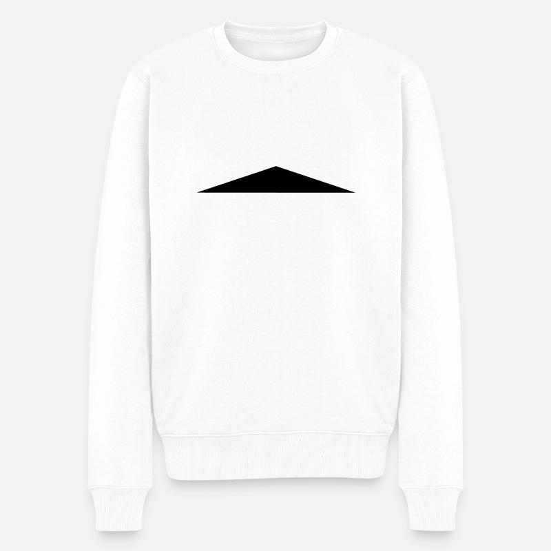 Triangle isocèle / / plat - Pull Premium bio Homme - blanc