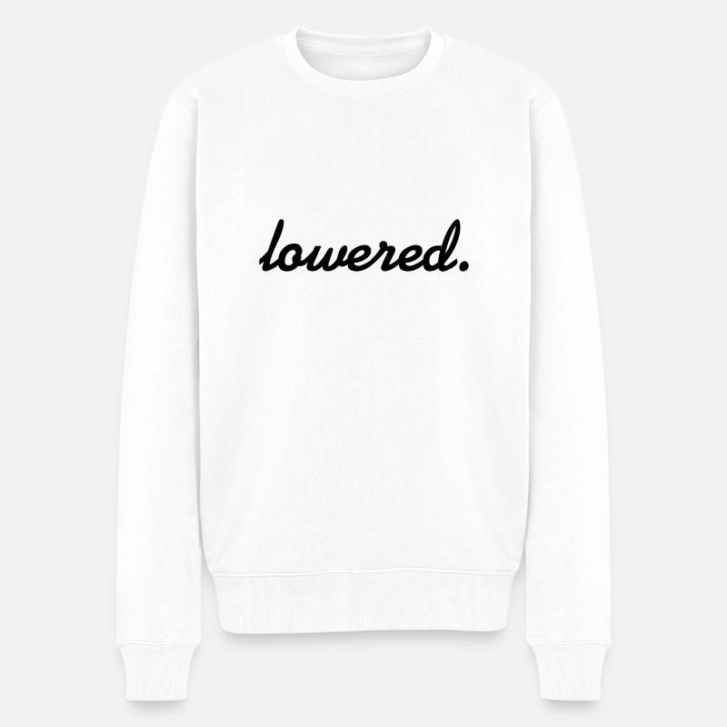 lowered. - Männer Premium Bio Pullover - Weiß