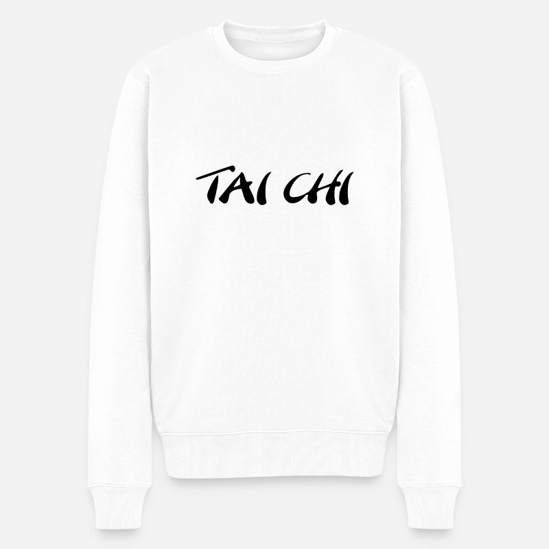 Tai Chi - Männer Premium Bio Pullover - Weiß