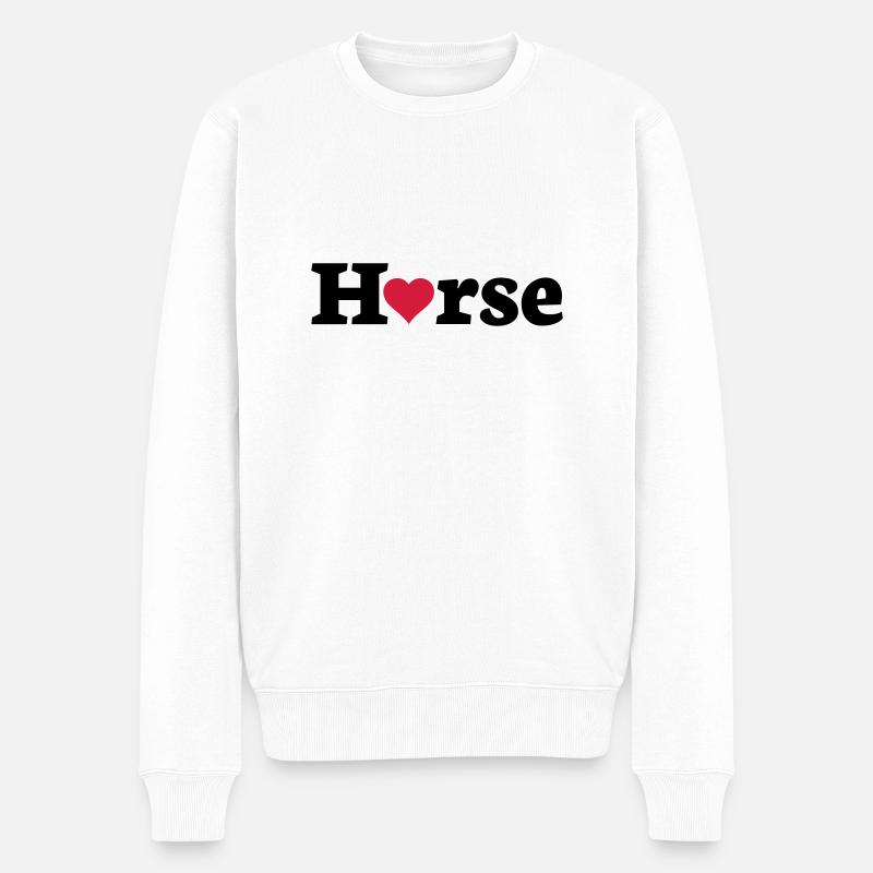 coeur de cheval - Pull Premium bio Homme - blanc