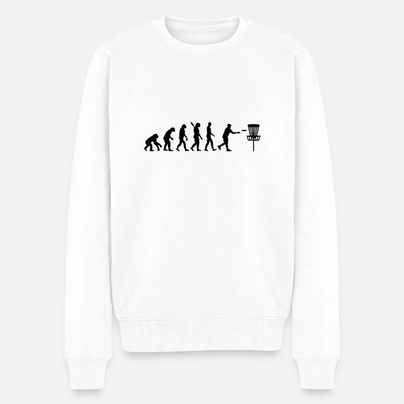 Disc golf - Männer Premium Bio Pullover - Weiß