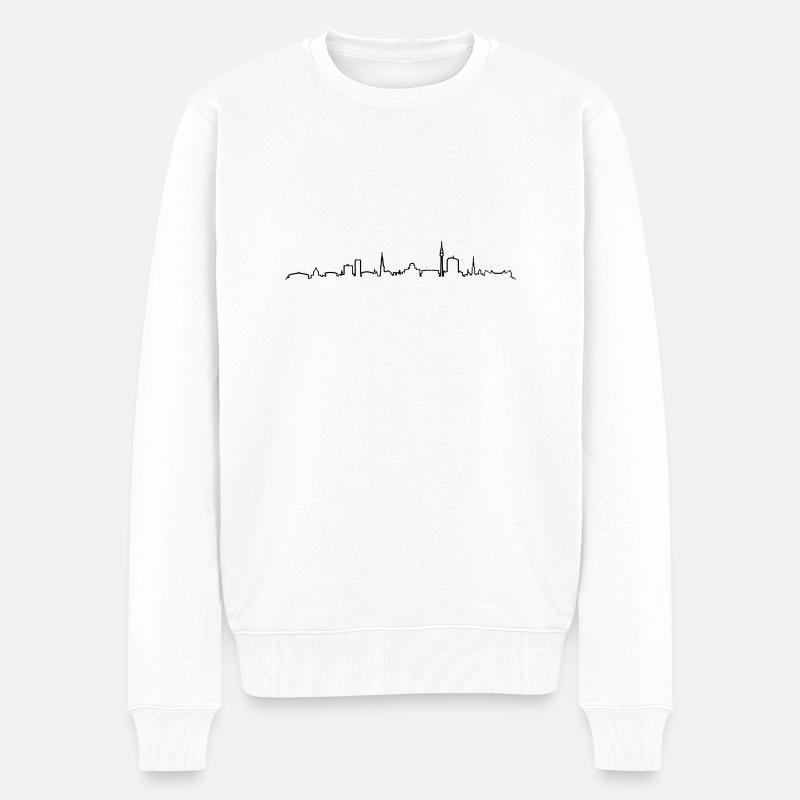 Skyline - Dortmund - Männer Premium Bio Pullover - Weiß