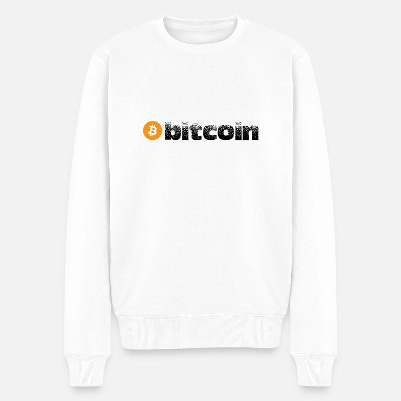 Bitcoin - Pull Premium bio Homme - blanc