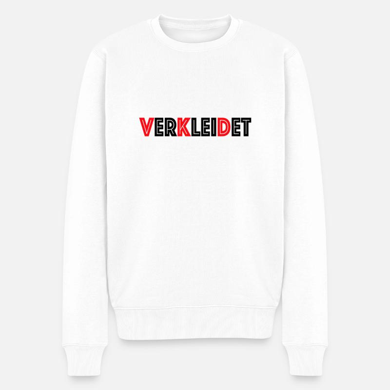 Verkleidet Fasching Karneval Rosenmontag - Männer Premium Bio Pullover - Weiß