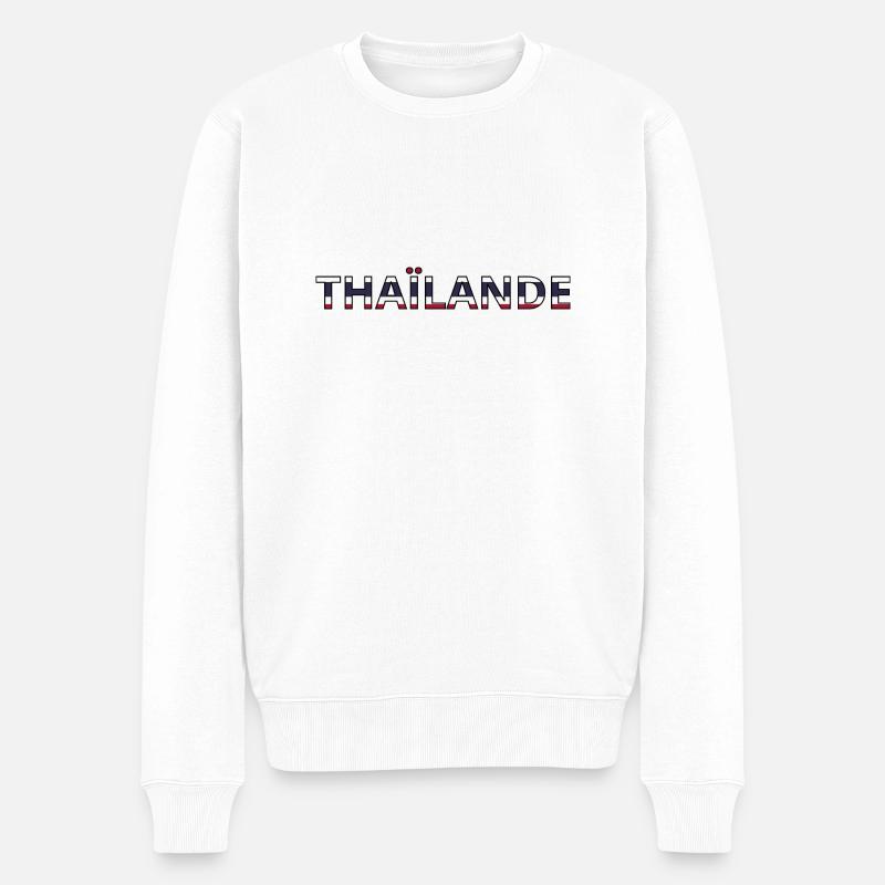 Drapeau Thaïlande - Pull Premium bio Homme - blanc