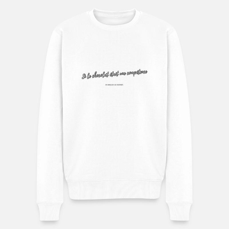 Compétence chocolat - Pull Premium bio Homme - blanc