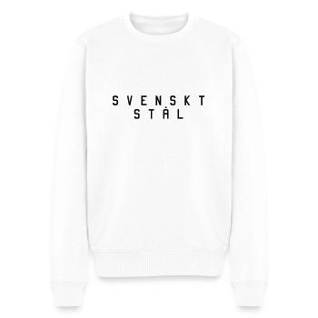 Schwedischer Stahl 1 - Männer Premium Bio Pullover - Weiß - Vorne - Thijin (182cm)