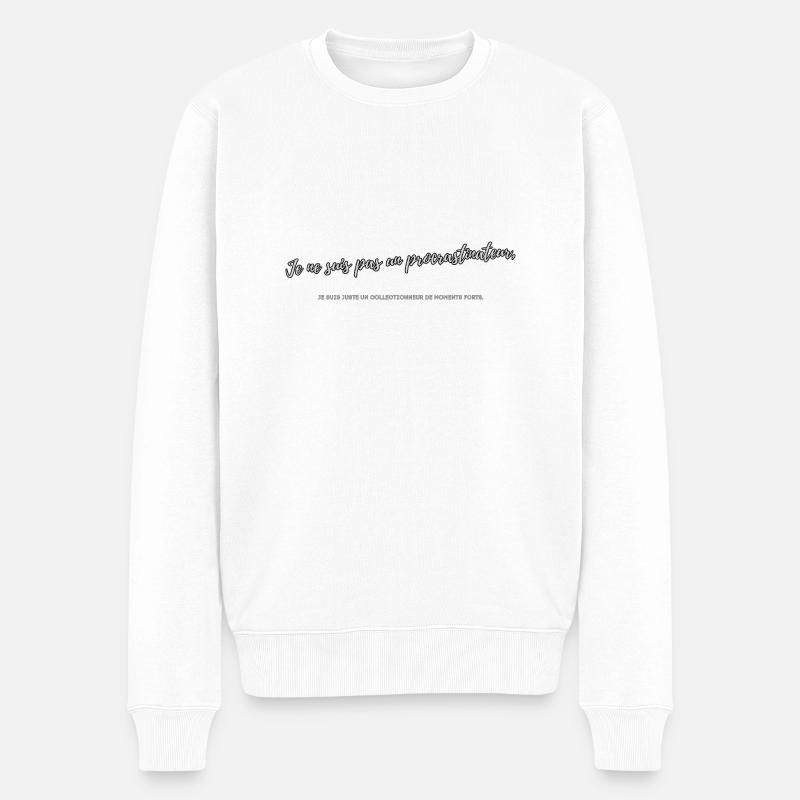 Procrastinateur - Pull Premium bio Homme - blanc