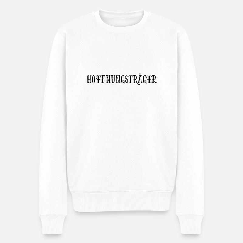 Hoffnungsträger - Männer Premium Bio Pullover - Weiß
