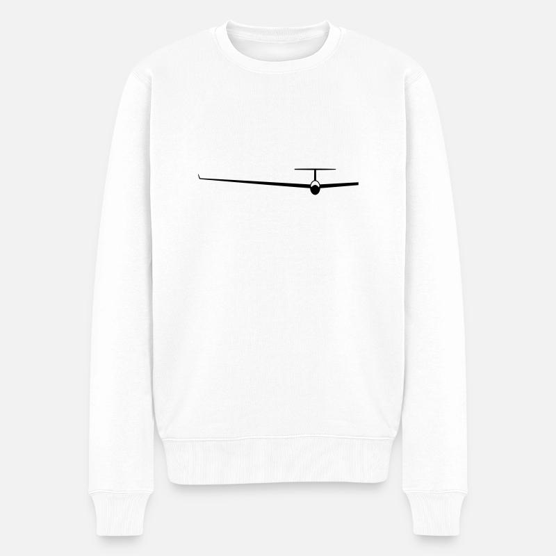 Segelflieger Geschenk - Männer Premium Bio Pullover - Weiß