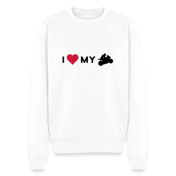 i love my motorcycle - Men's Premium Organic Jumper - white - Front - Thijin (182cm)