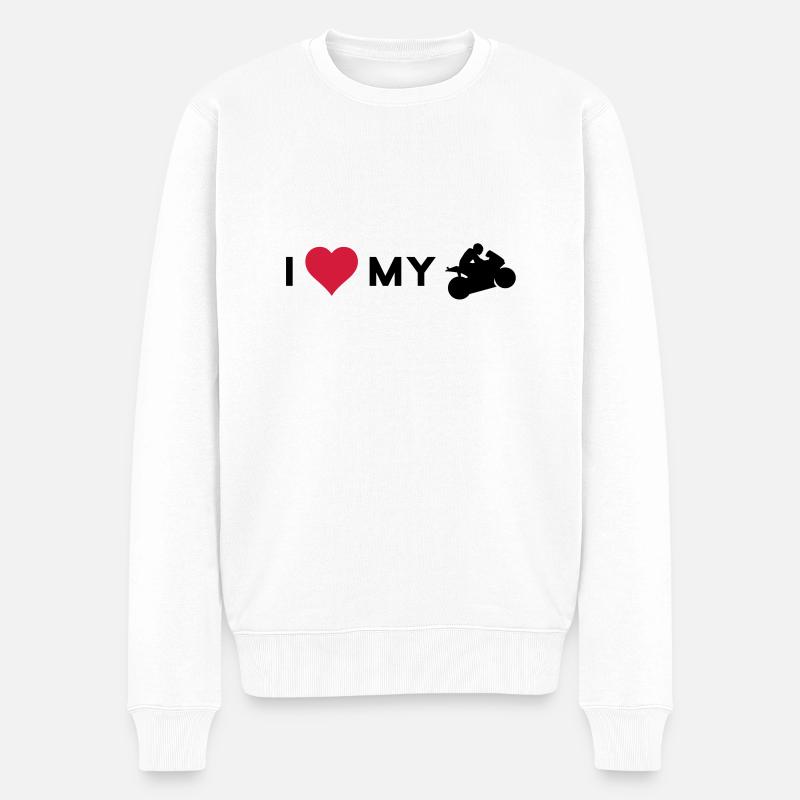 J'aime mon vélo - Pull Premium bio Homme - blanc