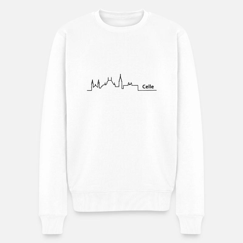 Celle horizon - Pull Premium bio Homme - blanc