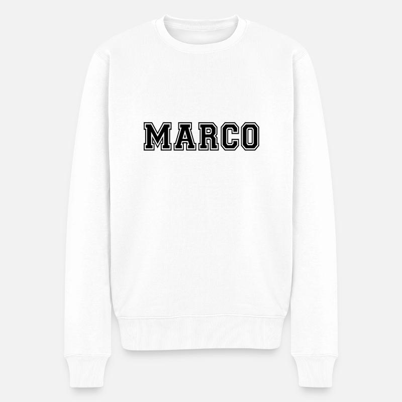 marco - Männer Premium Bio Pullover - Weiß