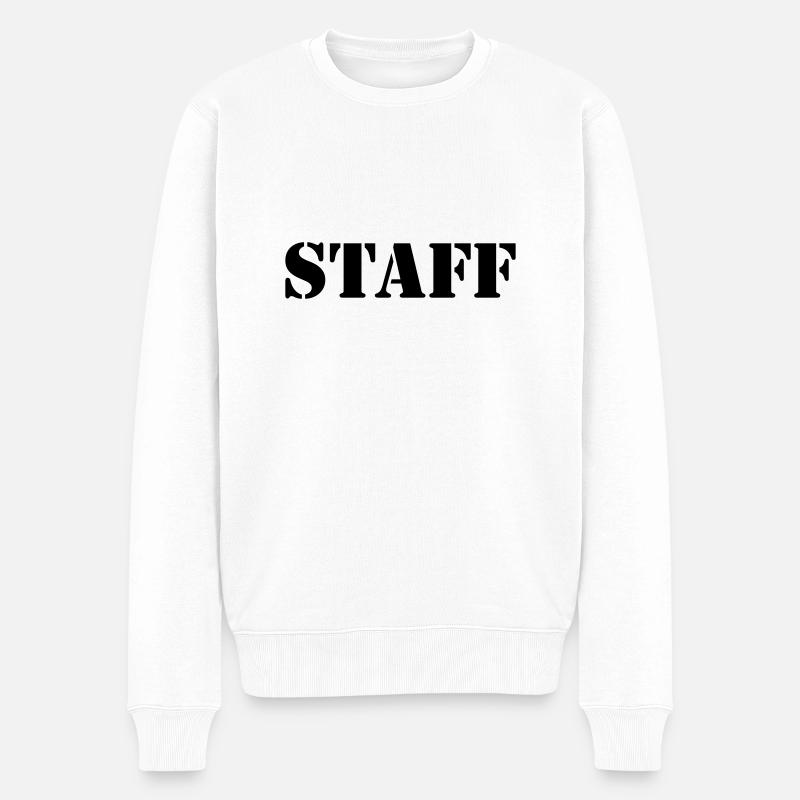 staff - Männer Premium Bio Pullover - Weiß